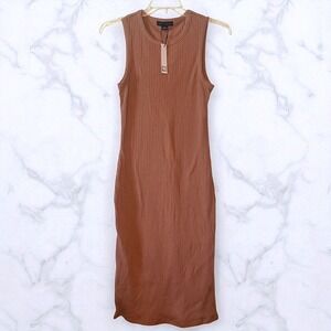 Sanctuary Ribbed Tank Midi Dress Women's XL Sleeveless Casual Bodycon NWT new